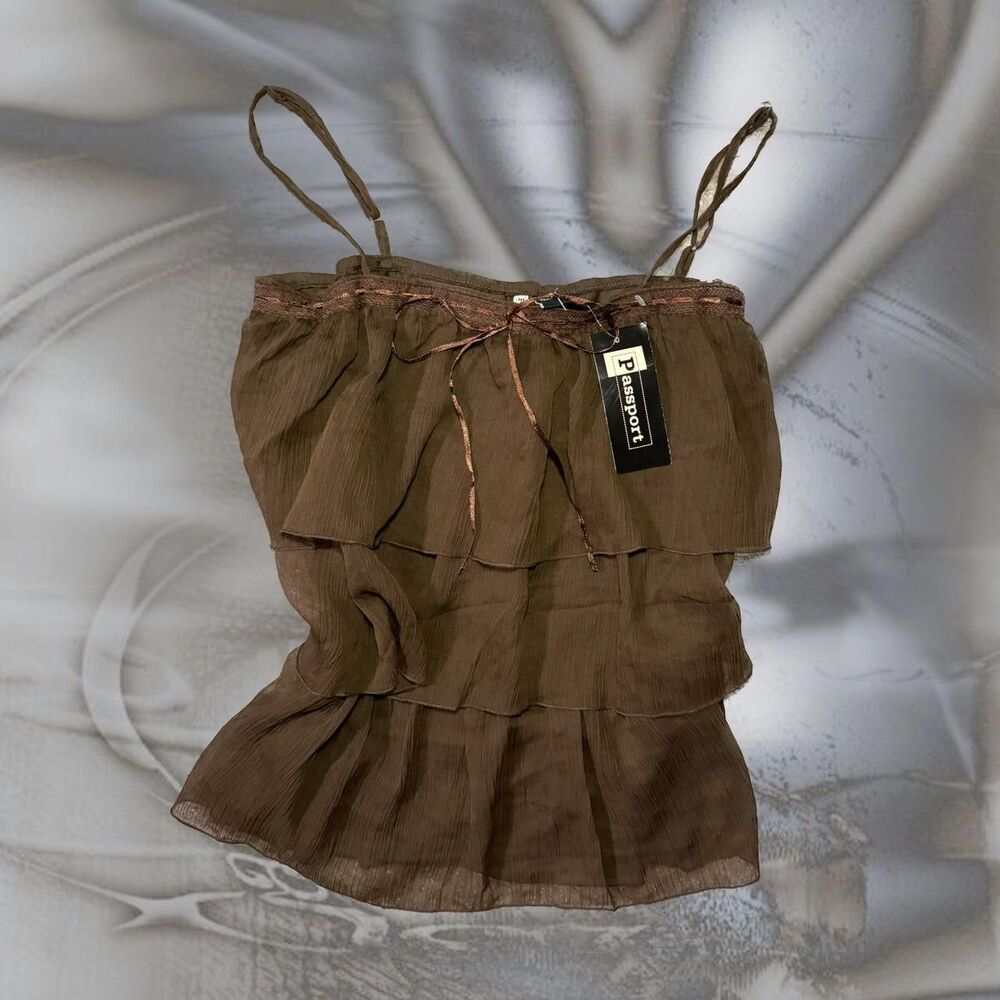 Vintage-supply Women's Brown Top